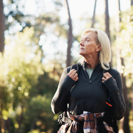 Patient enjoying an active outdoor lifestyle after recovery